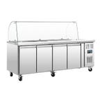 Polar U-serie GN gekoelde saladette met glazen opzetvitrine, Zakelijke goederen, Verzenden, Nieuw in verpakking, Koelen en Vriezen