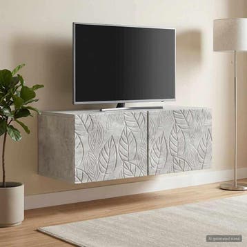vidaXL Wandmontage TV-kast 78,5 x 31 cm Betongrijs Bewerkt, Verzenden