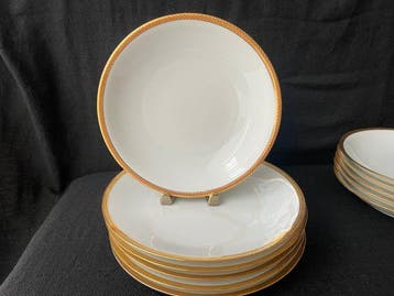 Limoges - Assiette (12) - Porcelaine, Antiek en Kunst