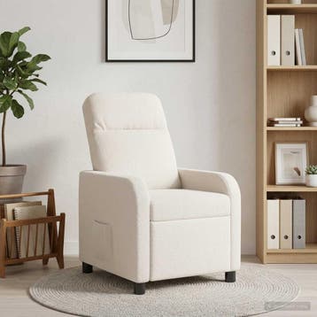vidaXL Recliner Crèmekleurig Bouclé, Verzenden, Nieuw