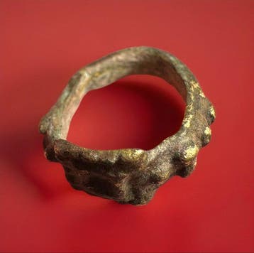 Laat-Romeins / Vroeg-Byzantijns ring - verguld brons (Zonder