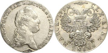 1/12 taler, daalder 1790, Sachsen-kurlinie ab 1547 (alber..., Verzenden