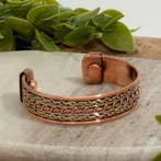 Koperen gezondheids-klemarmband met 2 magneten, Ophalen of Verzenden