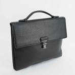 Salvatore Ferragamo - Black Grained Leather Briefcase, Nieuw