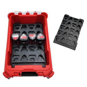 Accu inzetstuk voor 20 kleine Milwaukee M12-accu’s, Ophalen of Verzenden