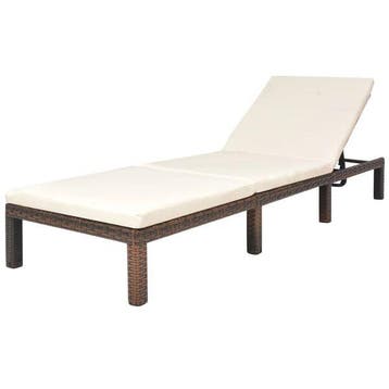 Bain de soleil rotin marron - Retour client - 41% de remise, Verzenden, Nieuw