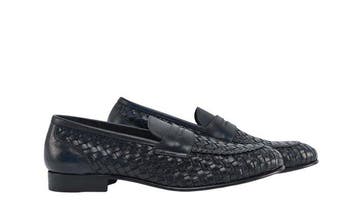 TESTONI - 8 UK - 42 IT - Tivoli Blue Unlined Loafer Shoes, Nieuw
