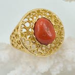 Bloedkoraal - Zilver, Verguld - Ring - CORALLO MEDITERRANEO
