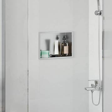 vidaXL Douche Niche zilver 30 x 20 x 9,5 cm Roestvrij staal, Bricolage & Construction, Verzenden