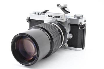 Nikon Nikomat FTN + Nikkor 2/50mm + Nikkor 4/200mm Single, Nieuw
