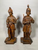 sculptuur, Soldats romains de la crucifixion XVIIeme siecle