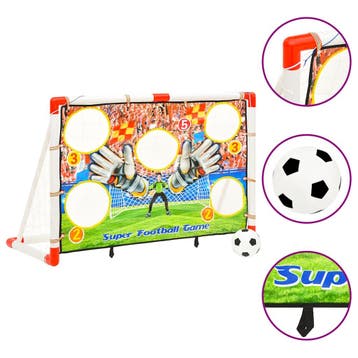 vidaXL Voetbaldoelenset met doelmuur 120x51x77,5 cm, Verzenden, Nieuw
