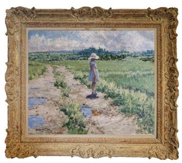Chris van Dijk (1952) Impressionist -  Paysage français à