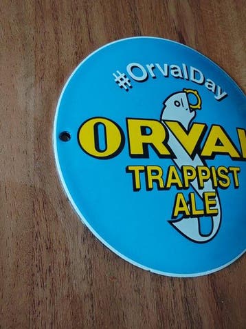 Emailleplaat Trappistenbier Orval - Emaille bord - Staal,