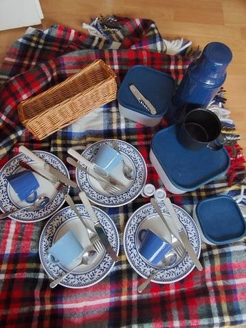 Per Time Out - Picknickmand - Aardewerk, Rattan