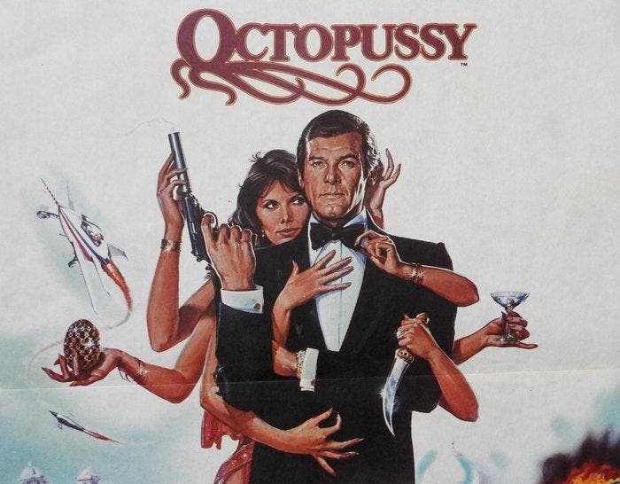 James Bond 007 - Roger Moore - Octopussy - French poster, Collections, Cinéma & Télévision