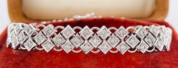 Armband - 18 karaat Witgoud Diamant (Natuurlijk), Nieuw