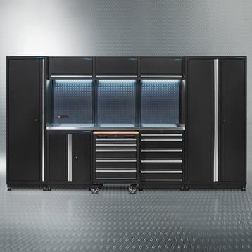 Datona Werkplaatsinrichting PREMIUM met RVS werkblad 350 cm, Doe-het-zelf en Bouw, Ophalen of Verzenden, Nieuw