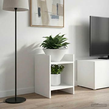 vidaXL Plantenstand 2 st Wit 30 x 30 x 40 cm Bewerkt hout, Verzenden