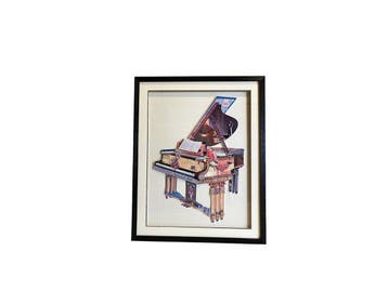 Veiling - 3D schilderij Piano, Nieuw
