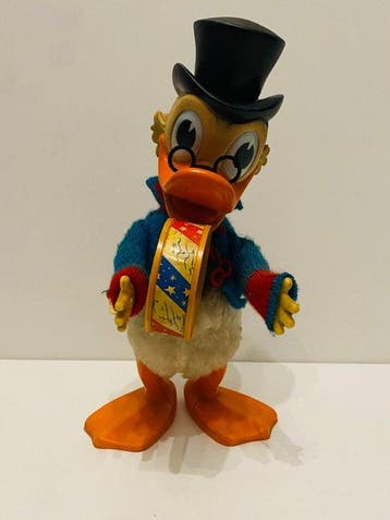 Disney - Beeldje - Walt Disney Dagobert Duck rubberen figuur, Verzamelen, Nieuw