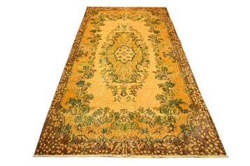 Geel vintage - Vloerkleed - 225 cm - 120 cm - met, Huis en Inrichting, Nieuw