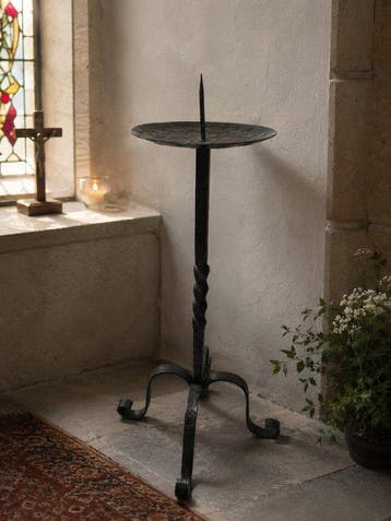 Chandelier - Métal - Bougeoir en fer forgé