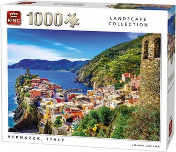 King Puzzel 1000 Stukjes Vernazza Italie - Landschap, Hobby en Vrije tijd, Verzenden, Nieuw