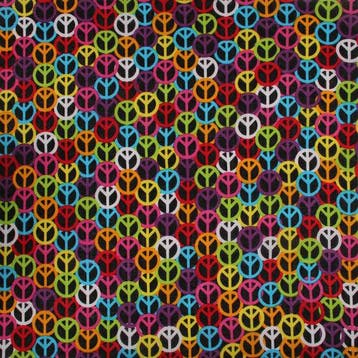 Haarband Bandana Zakdoek 55cm – Peace Print – Multicolor, Handtassen en Accessoires, Nieuw