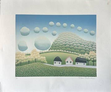 Ivan Rabuzin (1919-2008) - Paesaggio con Case