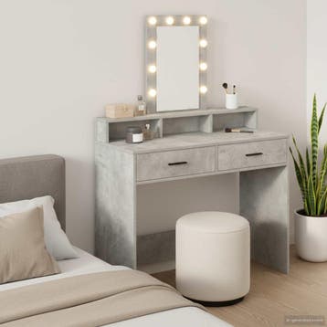 vidaXL Kaptafel Grijs 100 x 41 x 140 cm Bewerkt hout, Verzenden, Nieuw
