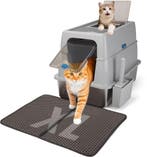 Kattenbak XXL - Kattentoilet - 59x40x44 cm - Grijs - Nobleza, Dieren en Toebehoren, Kattenbakken, Verzenden, Nieuw