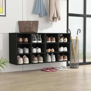 vidaXL Schoenenkasten 2 st 52,5x30x50 cm zwart, Verzenden, Nieuw