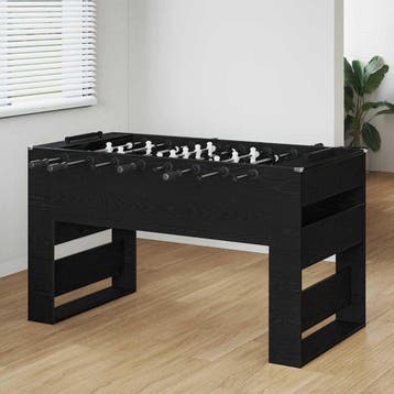 vidaXL Tafelvoetbal Zwarte Eik 146,5 x 74 x 85 cm Bewerkt, Verzenden, Nieuw