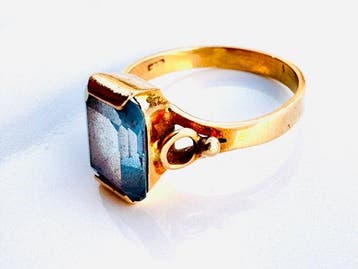 Ring - 18 karaat Geel goud - 3.31ct. tw. Topaas, Nieuw