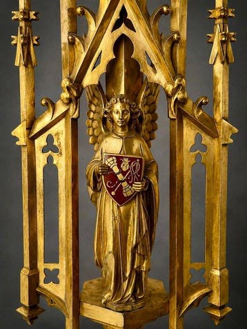Kaarsenhouder - Verguld brons - Kerk-kaarsprikker - 82 cm