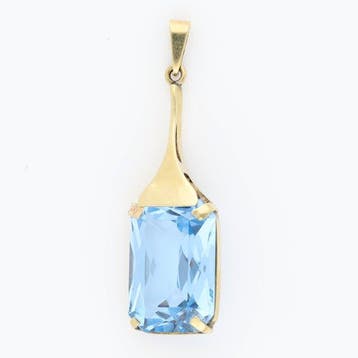 Pendentif - 14 carats Or jaune Topaze