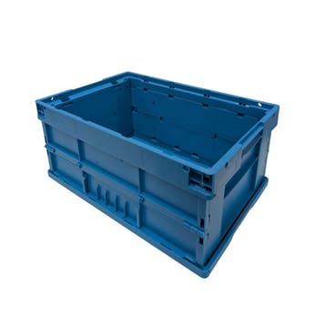 Vouwkrat 600x400x280 mm blauw pp kunststof, Ophalen of Verzenden