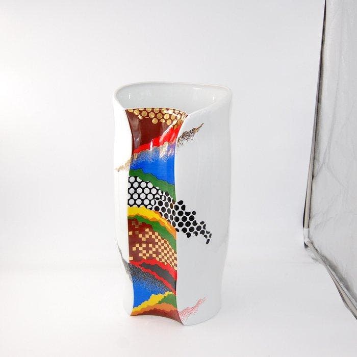 Gerold Tettau - H. 50cm - Vaas - Porselein - Op-art, Antiquités & Art, Antiquités | Meubles | Chaises & Canapés