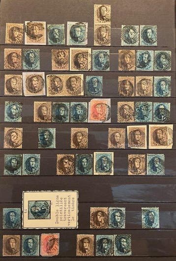 België 1863 - Leopold I : Getande medaillons :, Gestempeld
