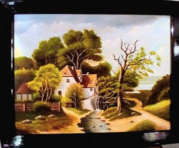 Deutsche Schule (XX), signiert mit M. Stohr - Wassermühle am