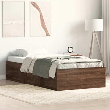vidaXL Bedframe bruin eikenkleur 100x200 cm, Verzenden, Nieuw