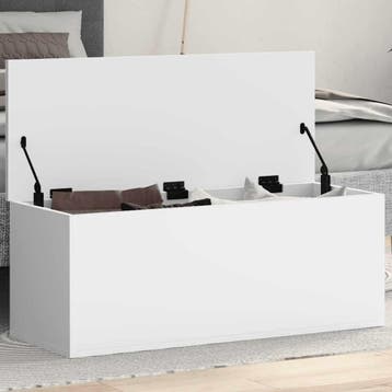 vidaXL Opbergbox 90x35x35 cm bewerkt hout wit, Verzenden, Nieuw