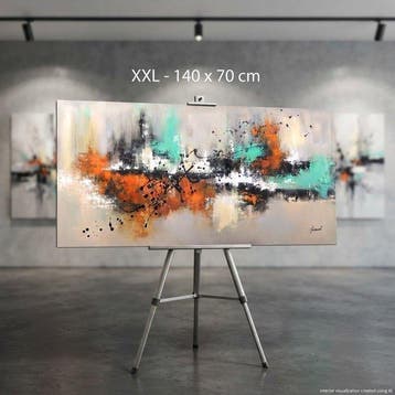 Monika Spiewak - Abstract - Oil Painting Stretched On The