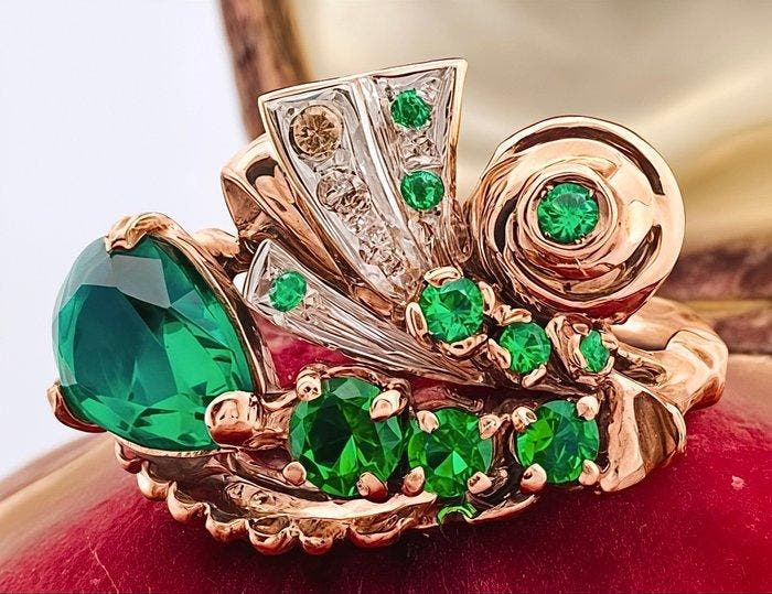 Sans prix de réserve - Bague - 9 carats Or rose, Argent, Bijoux, Sacs & Beauté, Bagues
