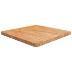vidaXL Tafelblad vierkant 70x70x4cm massief eiken lichtbruin, Verzenden