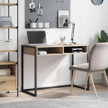 vidaXL Bureau Sonoma Bewerkt hout 100 x 50 x 75 cm, Verzenden