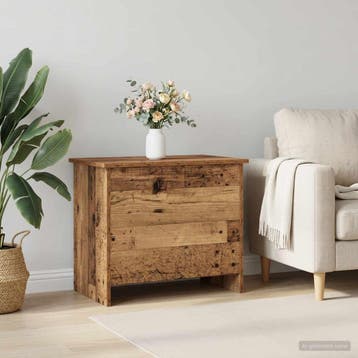 vidaXL Opbergkist met opslag Oud hout 60 x 40 x 50 cm, Verzenden