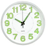 vidaXL Wandklok lichtgevend 30 cm wit, Verzenden, Nieuw