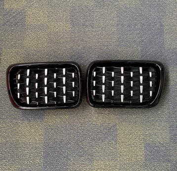 BMW E36 Nieren Grillen Chroom / Zwart Set – 1991-1996, Auto-onderdelen, Nieuw, Voor, BMW, Motorkap